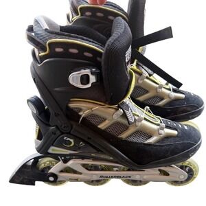 Rollerblade Aero 9 TFS Mens Inline Skates Black Shock Eraser ABEC 7 Size US 11.5